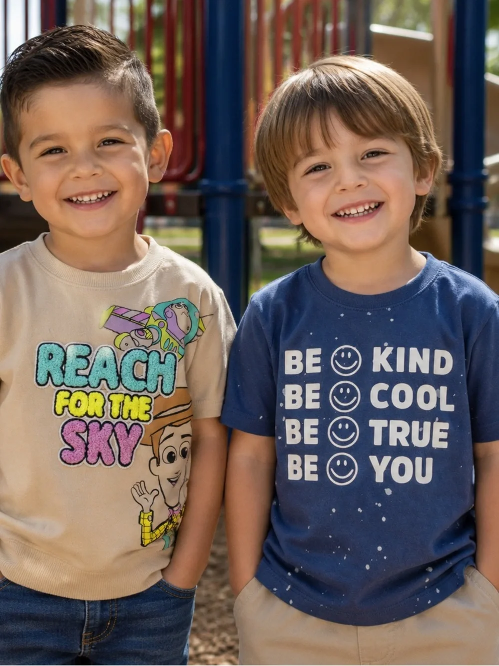 Boys Toy Story Shirt and Oshkosh Blue 'Be Kind Be Cool' Graphic Tee